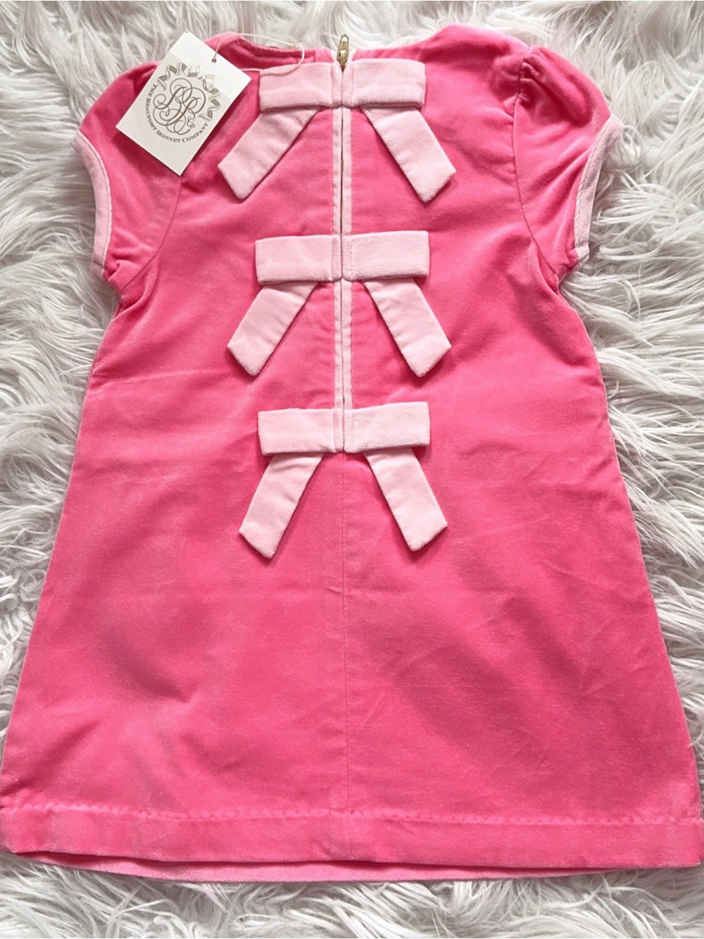 The Beaufort Bonnet Company Bright Pink Girls Bow-Back Formal Dress